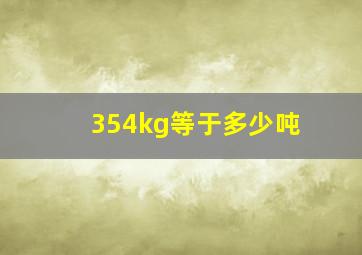 354kg等于多少吨