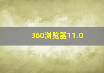 360浏览器11.0