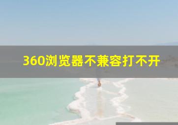 360浏览器不兼容打不开