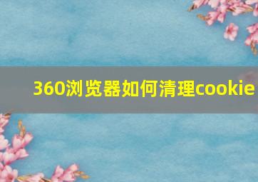 360浏览器如何清理cookie