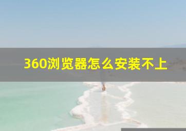 360浏览器怎么安装不上