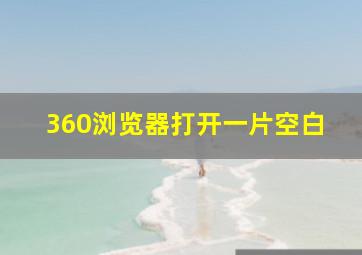 360浏览器打开一片空白