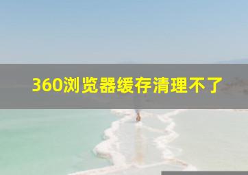 360浏览器缓存清理不了