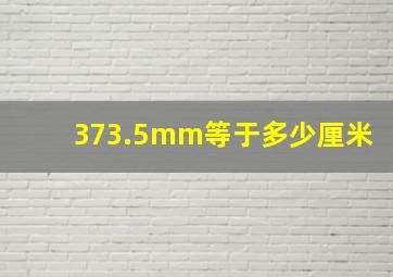 373.5mm等于多少厘米