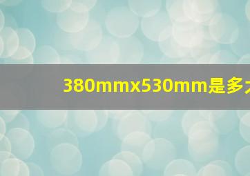 380mmx530mm是多大