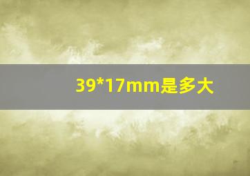 39*17mm是多大