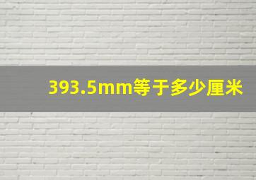 393.5mm等于多少厘米