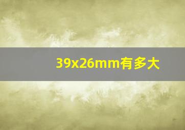 39x26mm有多大