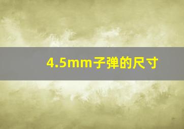 4.5mm子弹的尺寸