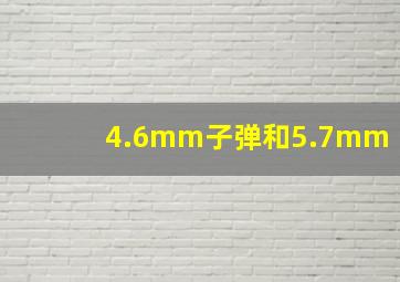 4.6mm子弹和5.7mm