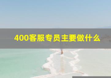 400客服专员主要做什么