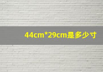 44cm*29cm是多少寸