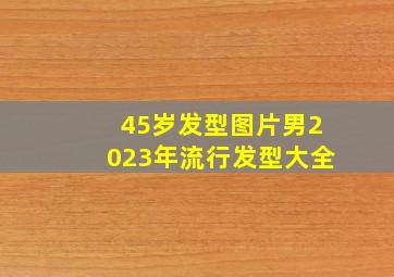 45岁发型图片男2023年流行发型大全