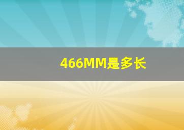 466MM是多长