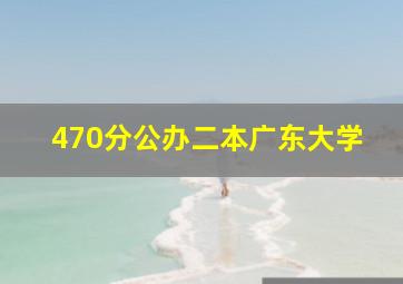 470分公办二本广东大学