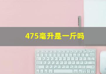 475毫升是一斤吗