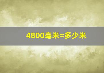 4800毫米=多少米