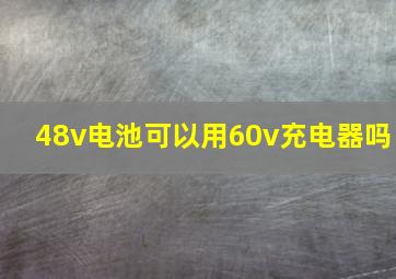 48v电池可以用60v充电器吗