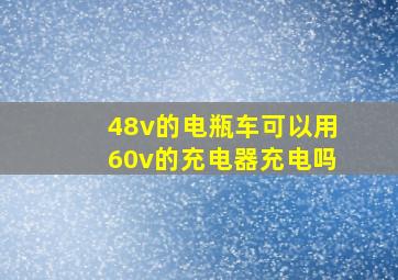 48v的电瓶车可以用60v的充电器充电吗