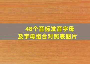 48个音标发音字母及字母组合对照表图片