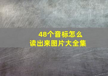 48个音标怎么读出来图片大全集