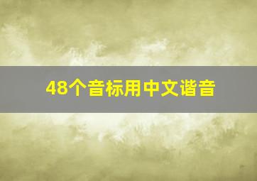 48个音标用中文谐音