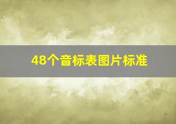 48个音标表图片标准