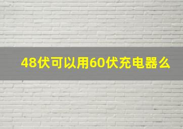 48伏可以用60伏充电器么