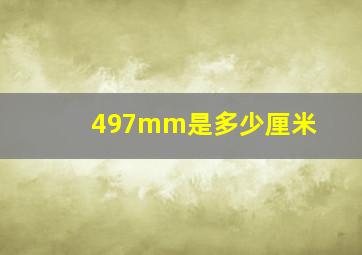 497mm是多少厘米