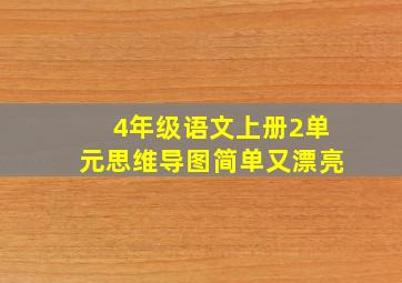 4年级语文上册2单元思维导图简单又漂亮