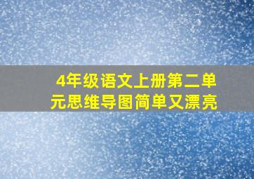 4年级语文上册第二单元思维导图简单又漂亮