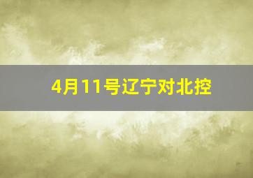 4月11号辽宁对北控