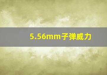 5.56mm子弹威力