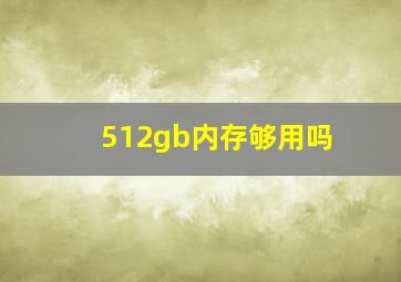 512gb内存够用吗