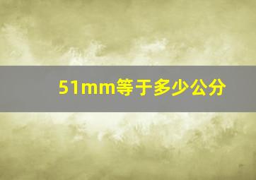 51mm等于多少公分