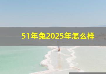 51年兔2025年怎么样