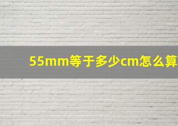 55mm等于多少cm怎么算