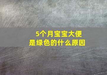 5个月宝宝大便是绿色的什么原因