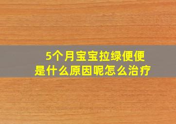 5个月宝宝拉绿便便是什么原因呢怎么治疗