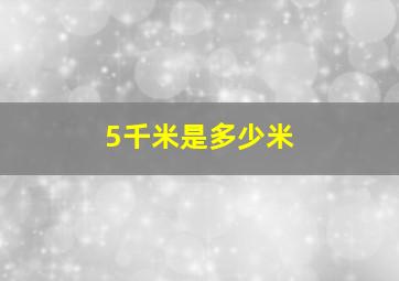 5千米是多少米