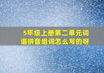 5年级上册第二单元词语拼音组词怎么写的呀