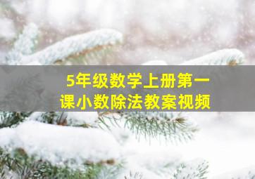 5年级数学上册第一课小数除法教案视频