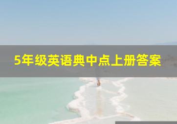 5年级英语典中点上册答案