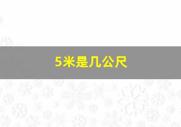 5米是几公尺