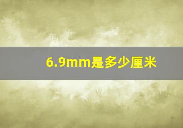 6.9mm是多少厘米