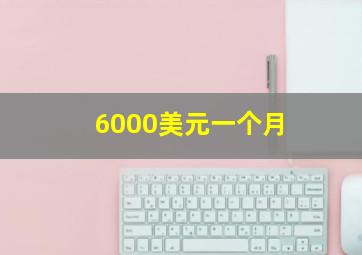 6000美元一个月