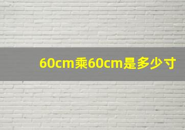 60cm乘60cm是多少寸