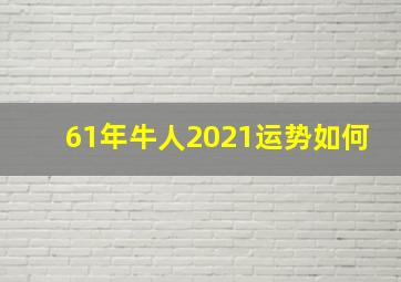 61年牛人2021运势如何