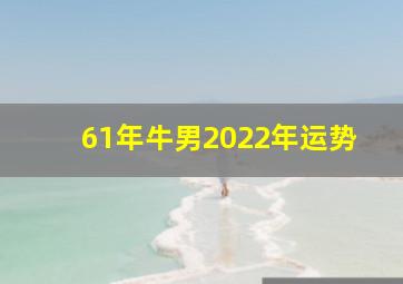 61年牛男2022年运势