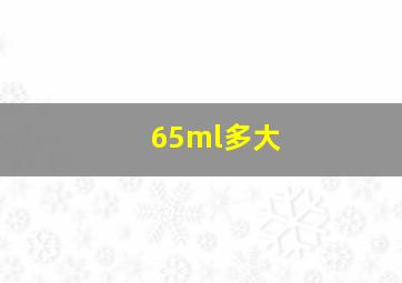 65ml多大